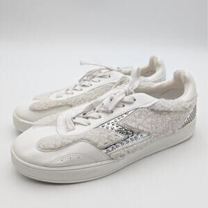 Zodiac Sansa Studded Lace-Up Sneakers Shoes Women's White Size US7.5M EU38